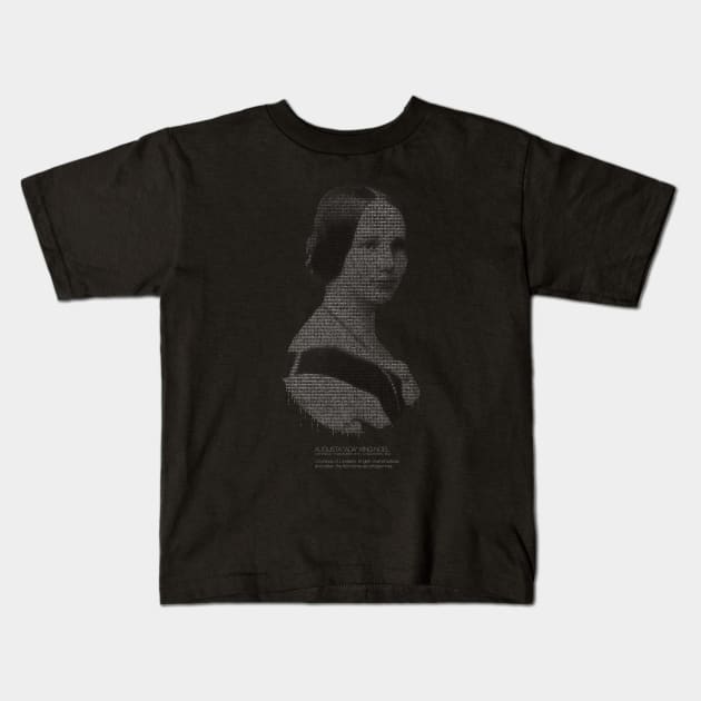 ADA LOVELACE binary on black Kids T-Shirt by FbsArts